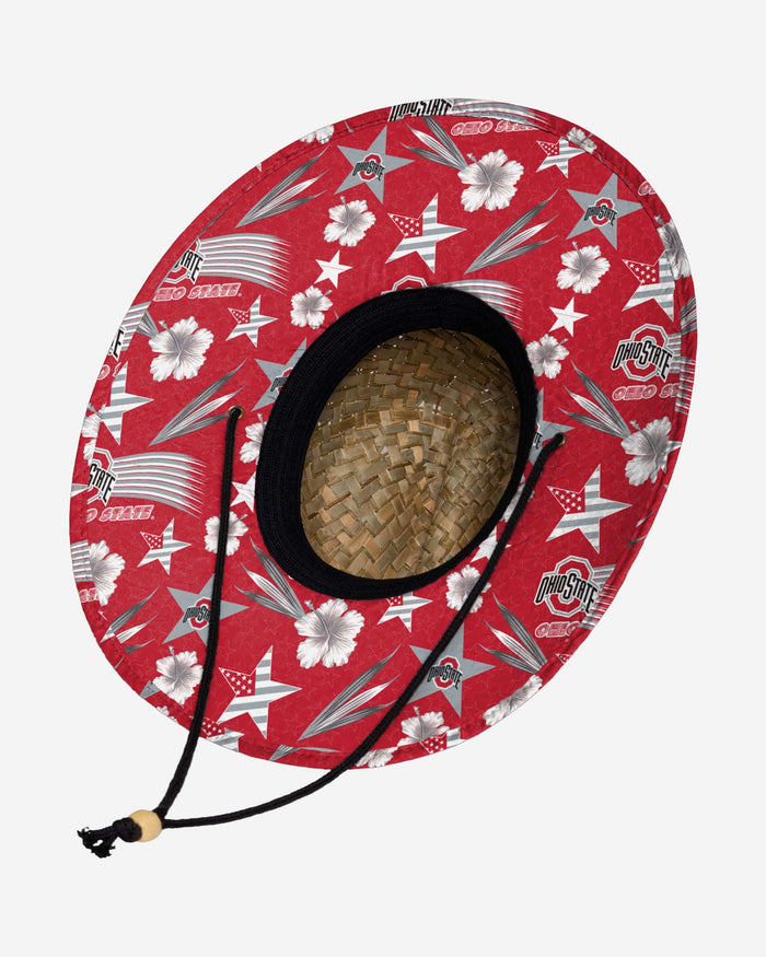 Ohio State Buckeyes Americana Straw Hat FOCO - FOCO.com