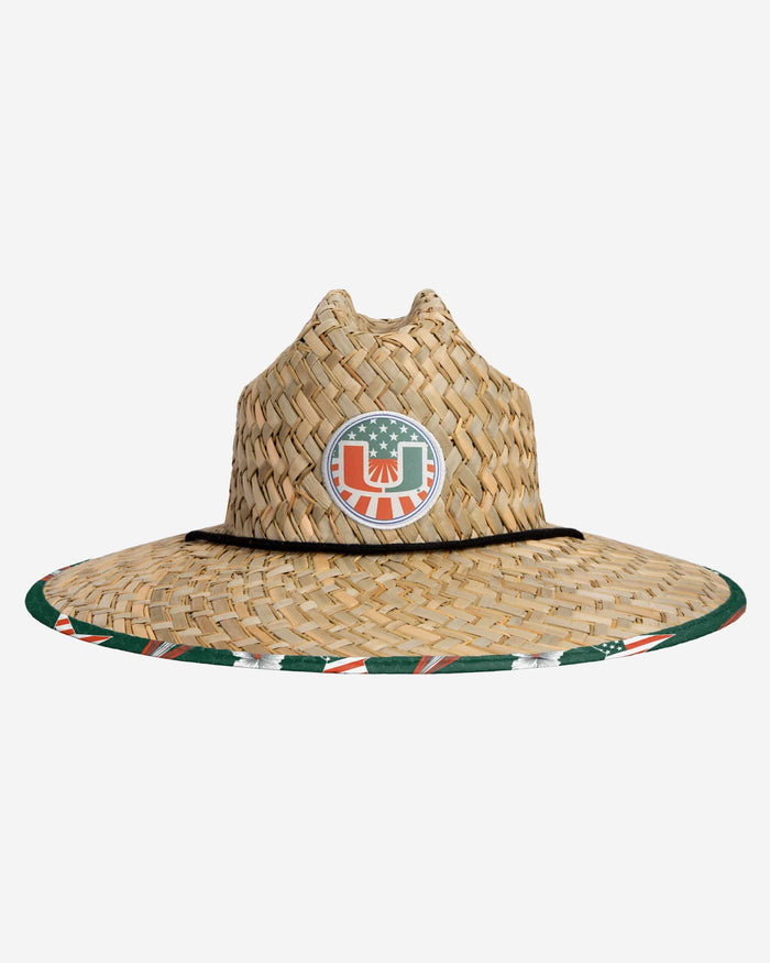 Miami Hurricanes Americana Straw Hat FOCO - FOCO.com