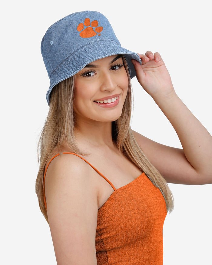 Clemson Tigers Denim Bucket Hat FOCO - FOCO.com
