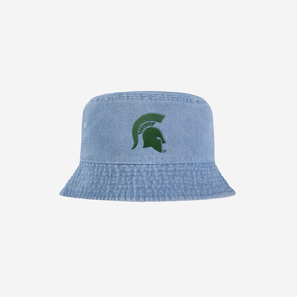 Michigan State Spartans Denim Bucket Hat FOCO - FOCO.com