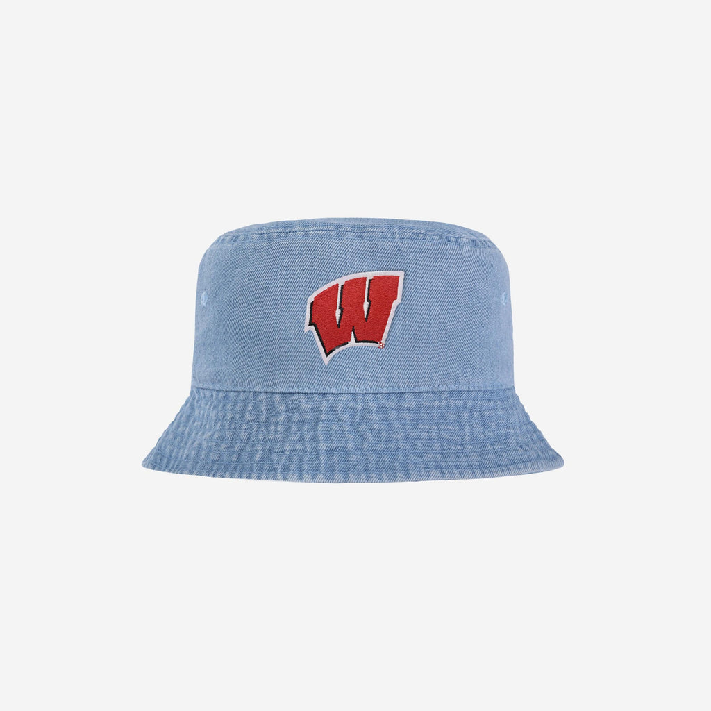 Wisconsin Badgers Denim Bucket Hat FOCO - FOCO.com