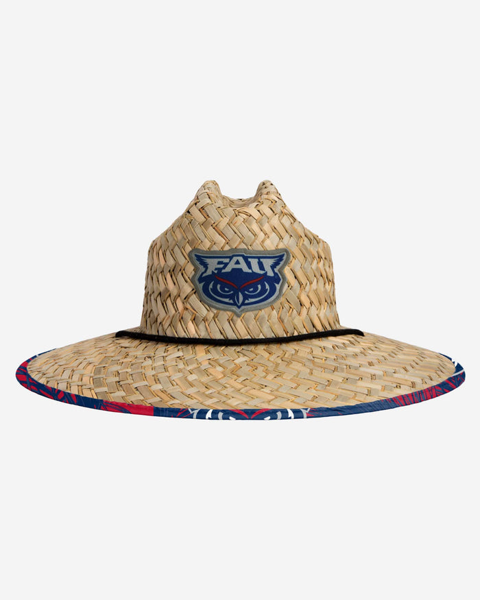 Florida Atlantic Owls Floral Straw Hat FOCO - FOCO.com