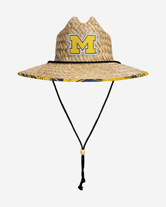 Michigan Wolverines Floral Straw Hat FOCO - FOCO.com