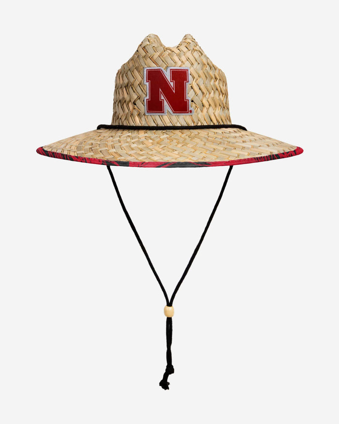 Nebraska Cornhuskers Floral Straw Hat FOCO - FOCO.com