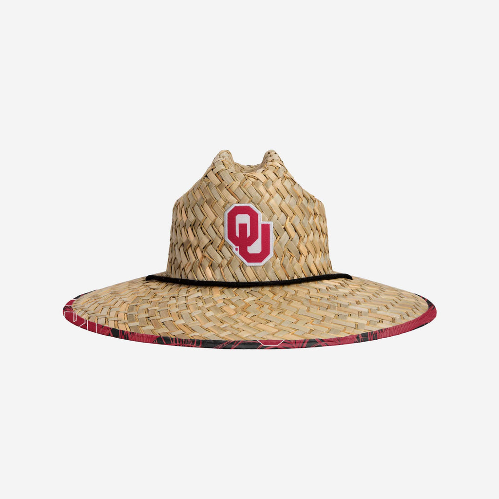 Oklahoma Sooners Floral Straw Hat FOCO - FOCO.com