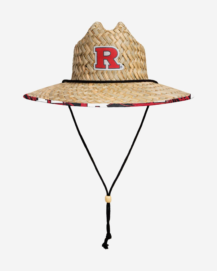 Rutgers Rope Hat Rutgers Scarlet Knights Floral Straw Hat FOCO