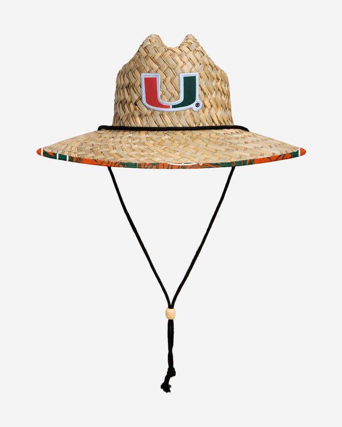 Miami Hurricanes Floral Straw Hat FOCO - FOCO.com