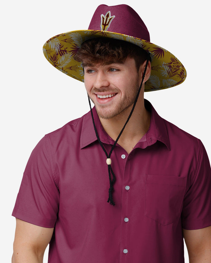 Arizona State Sun Devils Team Color Straw Hat FOCO - FOCO.com