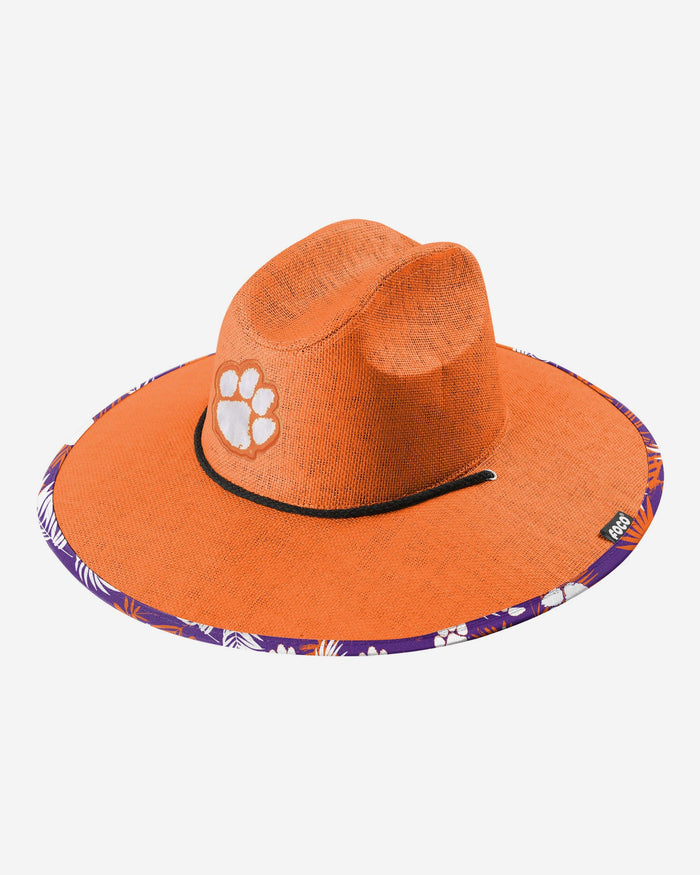 Clemson Tigers Team Color Straw Hat FOCO - FOCO.com