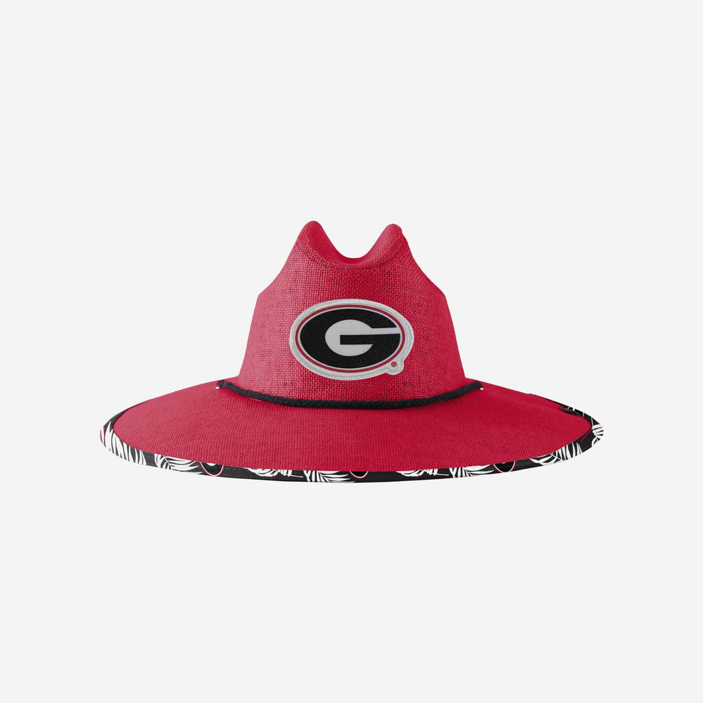 Georgia Bulldogs Team Color Straw Hat FOCO - FOCO.com