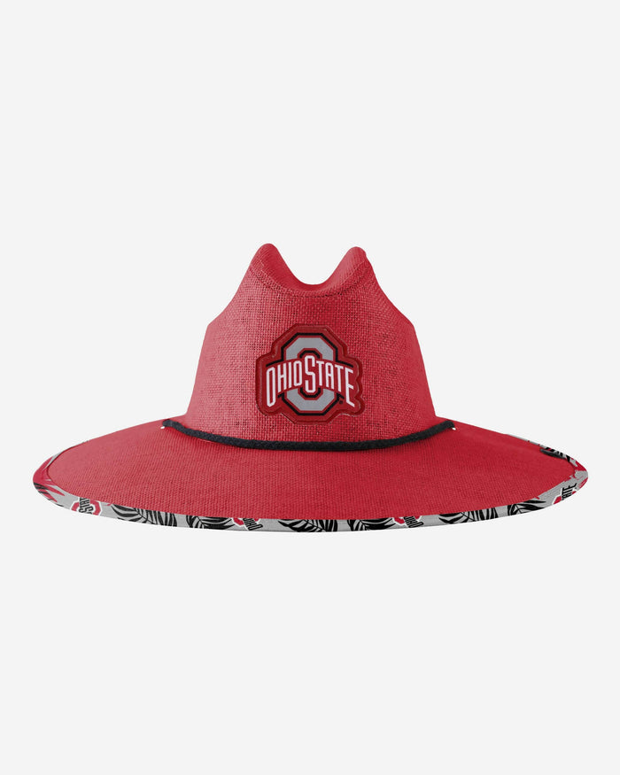 Ohio State Buckeyes Team Color Straw Hat FOCO - FOCO.com