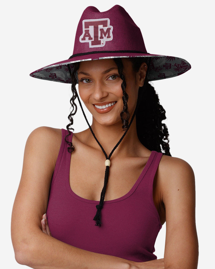 Texas A&M Aggies Team Color Straw Hat FOCO - FOCO.com