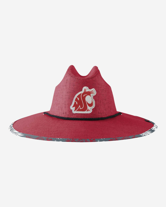 Washington State Cougars Team Color Straw Hat FOCO - FOCO.com