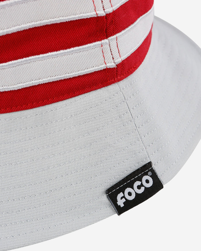 Alabama Crimson Tide Team Stripe Bucket Hat FOCO - FOCO.com