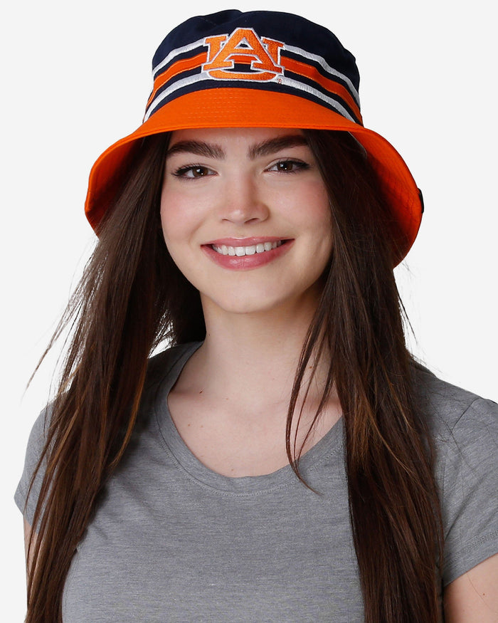 Auburn Tigers Team Stripe Bucket Hat FOCO - FOCO.com