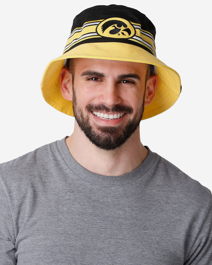 Iowa Hawkeyes Team Stripe Bucket Hat FOCO - FOCO.com