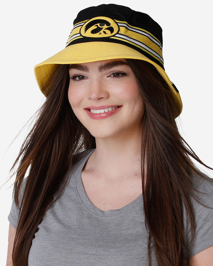 Iowa Hawkeyes Team Stripe Bucket Hat FOCO - FOCO.com