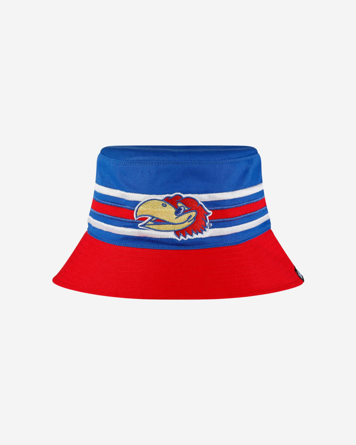Kansas Jayhawks Team Stripe Bucket Hat FOCO - FOCO.com