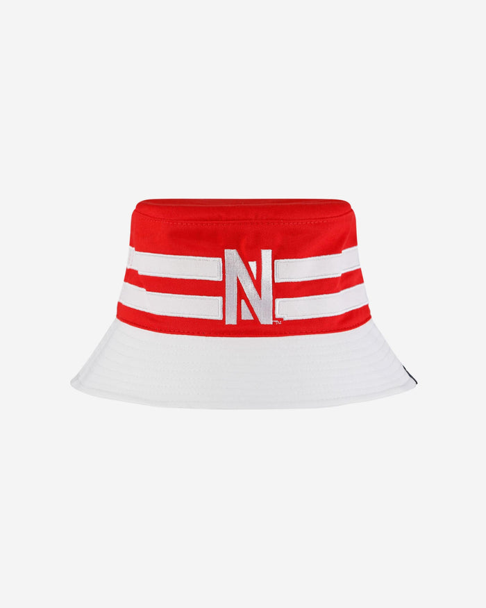 Nebraska Cornhuskers Team Stripe Bucket Hat FOCO - FOCO.com