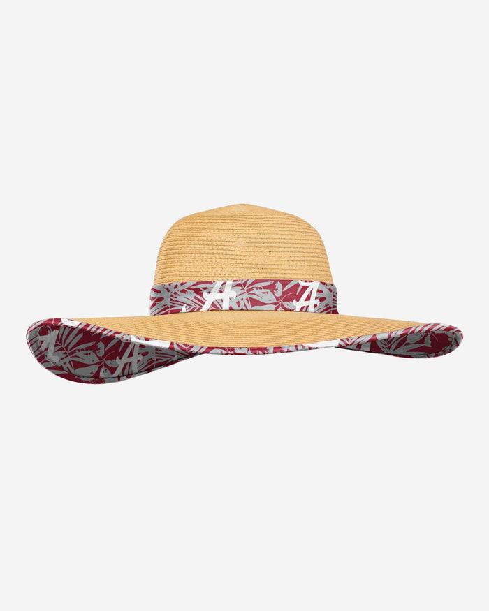 Alabama Crimson Tide Womens Floral Straw Hat FOCO - FOCO.com