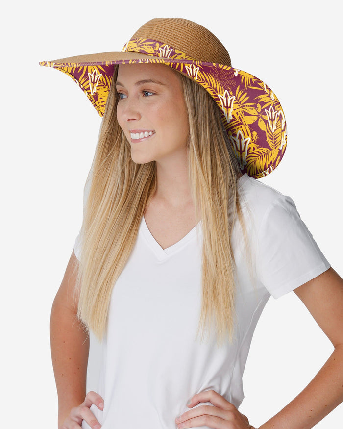 Arizona State Sun Devils Womens Floral Straw Hat FOCO - FOCO.com