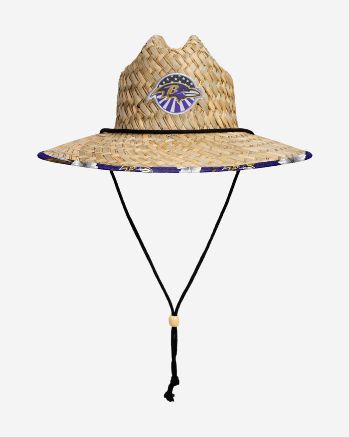 Baltimore Ravens Americana Straw Hat FOCO - FOCO.com