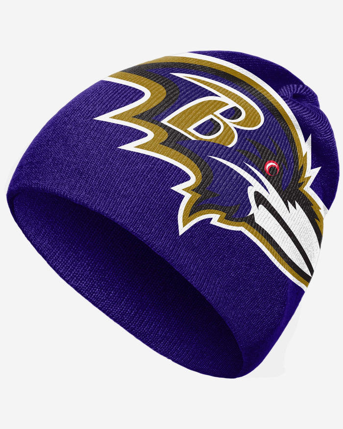 Baltimore Ravens Big Logo Skullcap Beanie FOCO - FOCO.com