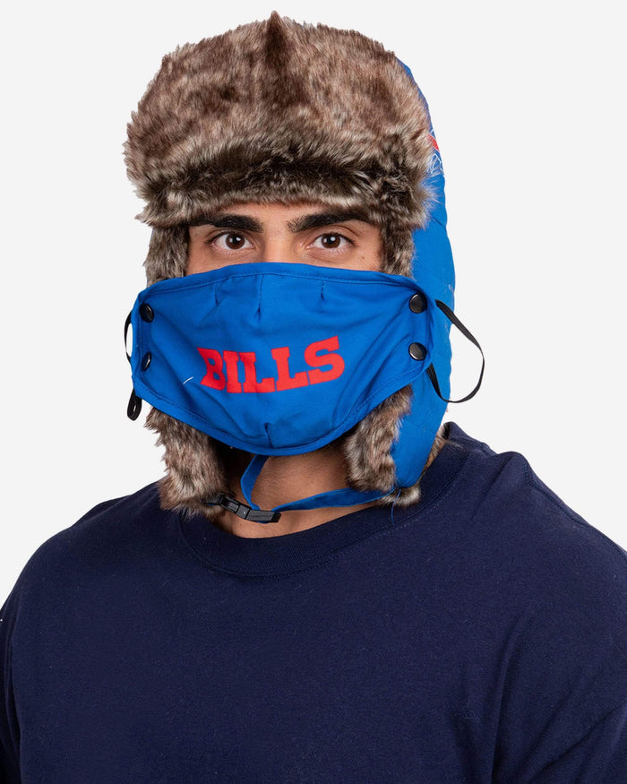 Buffalo Bills Big Logo Trapper Hat With Face Cover FOCO - FOCO.com