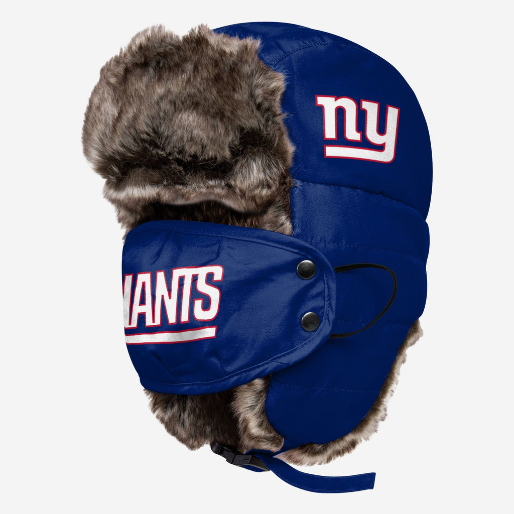 New York Giants Big Logo Trapper Hat With Face Cover FOCO - FOCO.com