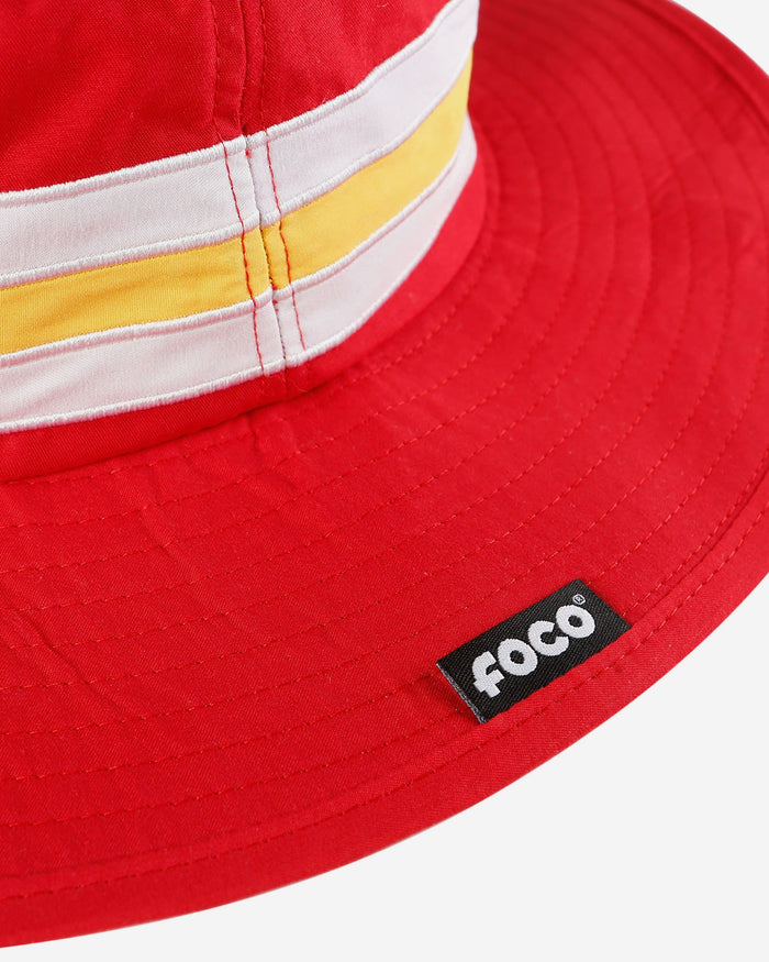 Kansas City Chiefs Team Stripe Boonie Hat FOCO - FOCO.com