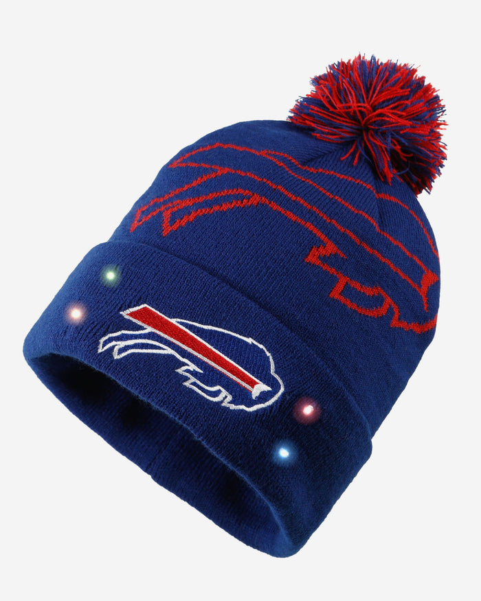 Buffalo Bills Cropped Logo Light Up Knit Beanie FOCO - FOCO.com