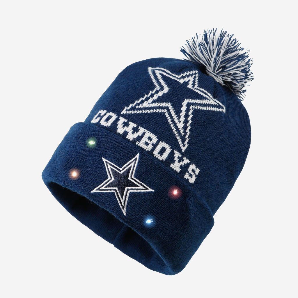 Dallas Cowboys Cropped Logo Light Up Knit Beanie FOCO - FOCO.com