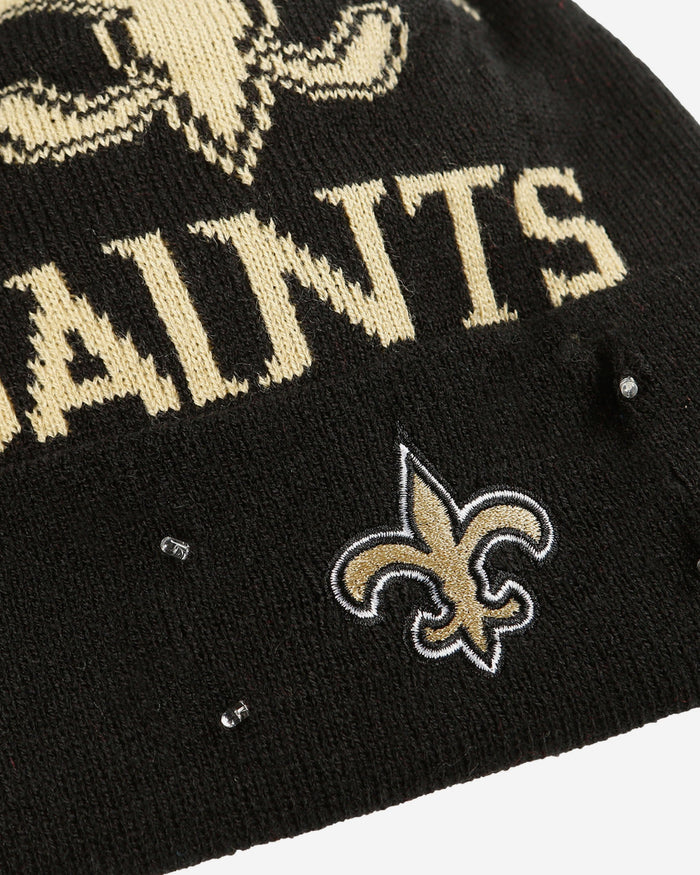New Orleans Saints Cropped Logo Light Up Knit Beanie FOCO - FOCO.com