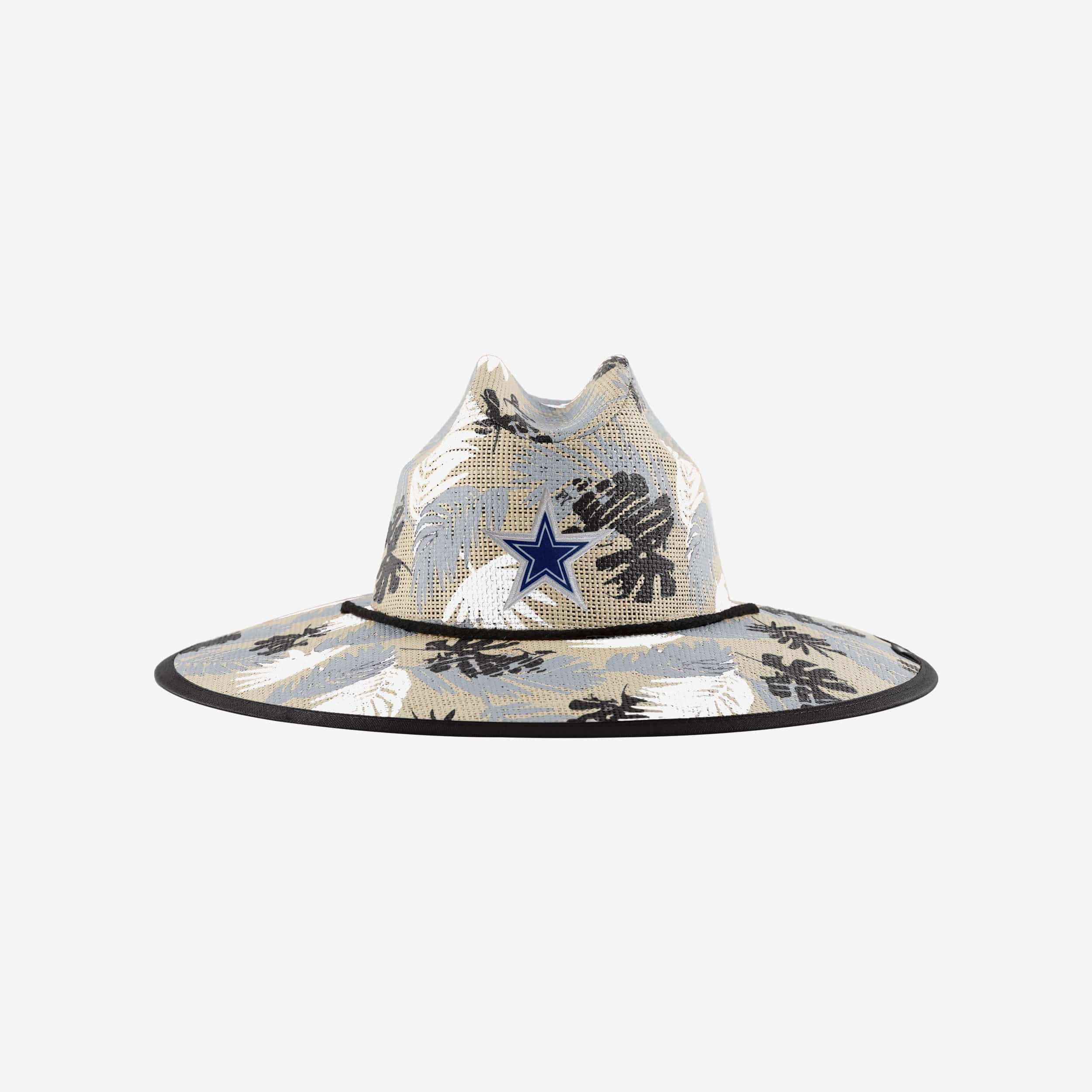 FOCO Dallas Cowboys NFL Floral Printed Straw Hat, Straw