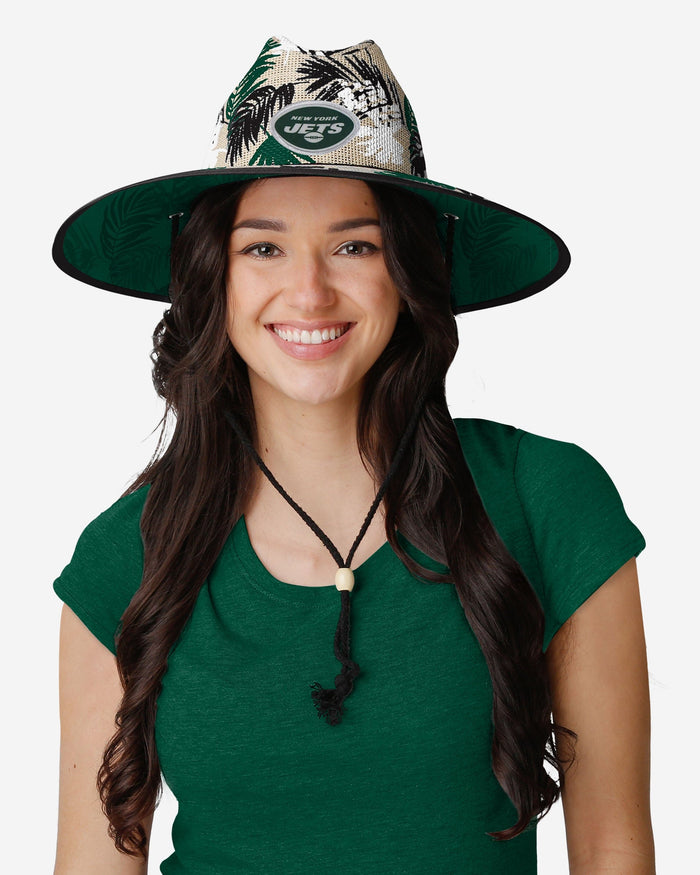 New York Jets Floral Printed Straw Hat FOCO - FOCO.com