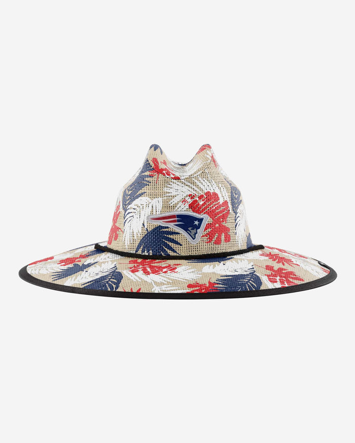New England Patriots Floral Printed Straw Hat FOCO - FOCO.com
