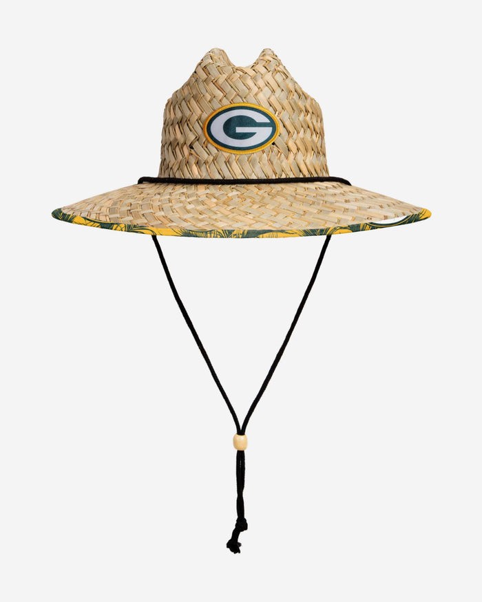 Green Bay Packers Floral Straw Hat FOCO - FOCO.com
