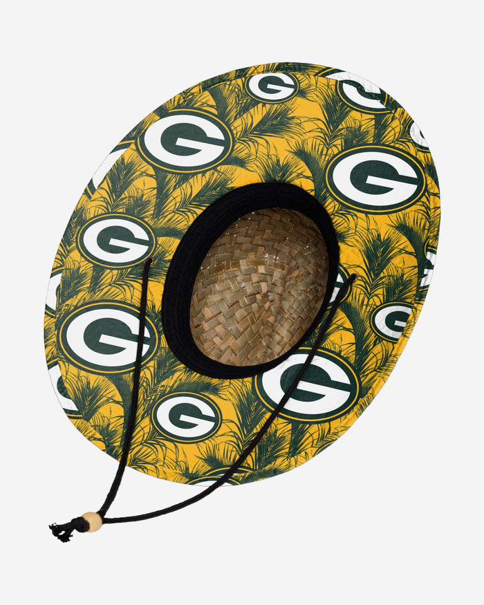 Green Bay Packers Floral Straw Hat FOCO - FOCO.com