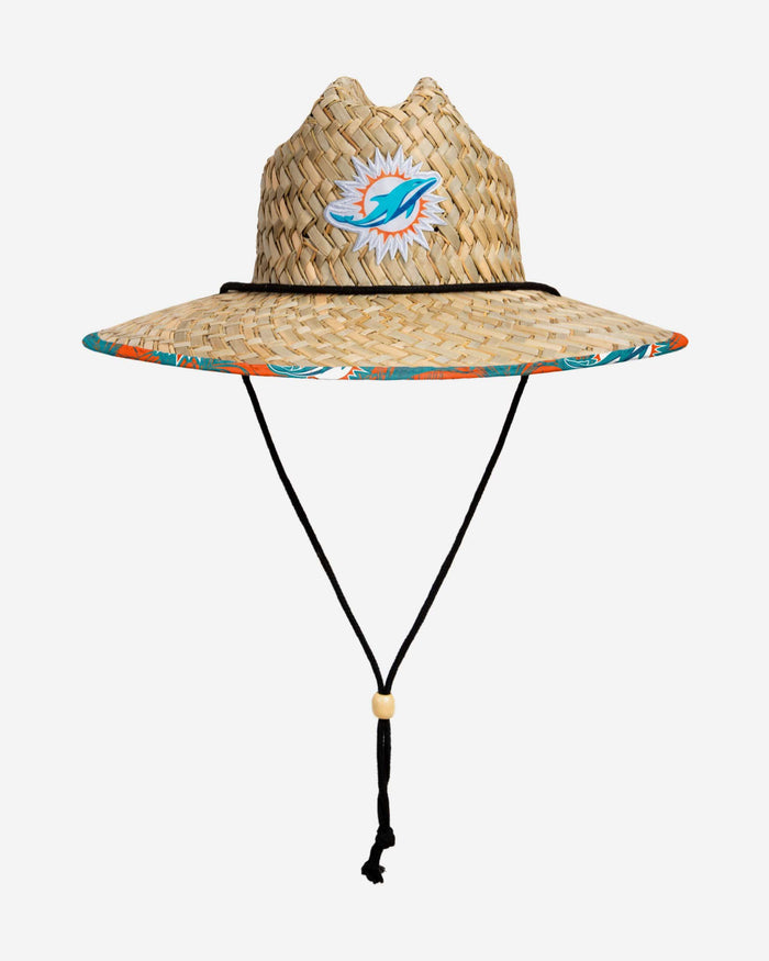 Miami Dolphins Floral Straw Hat FOCO - FOCO.com