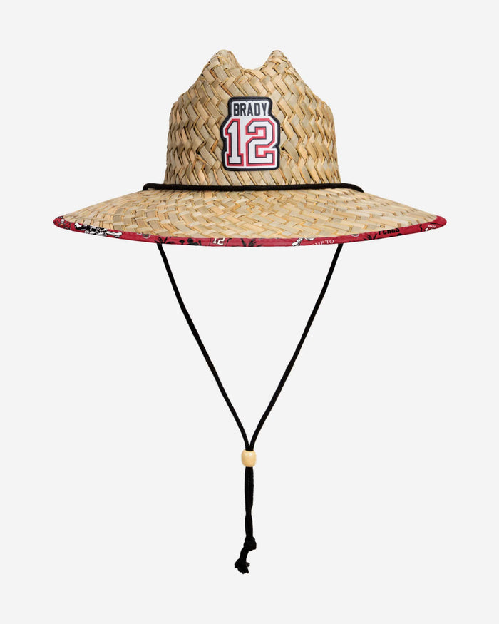 Tom Brady Tampa Bay Buccaneers Floral Straw Hat FOCO - FOCO.com