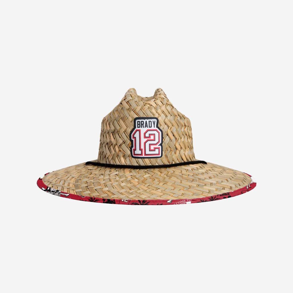 Tom Brady Tampa Bay Buccaneers Floral Straw Hat FOCO - FOCO.com