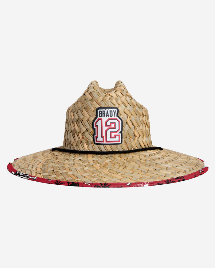 Tom Brady Tampa Bay Buccaneers Floral Straw Hat FOCO - FOCO.com