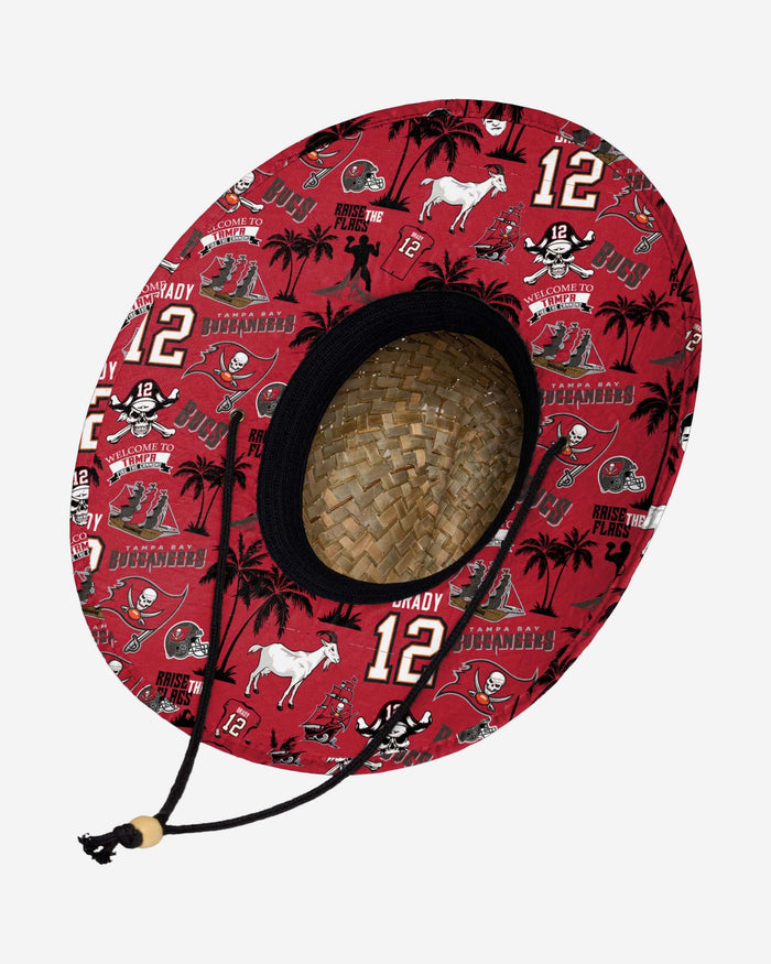 Tom Brady Tampa Bay Buccaneers Floral Straw Hat FOCO - FOCO.com