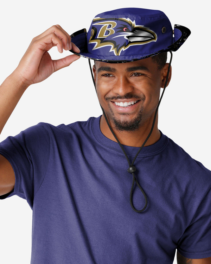 Baltimore Ravens Cropped Big Logo Hybrid Boonie Hat FOCO - FOCO.com