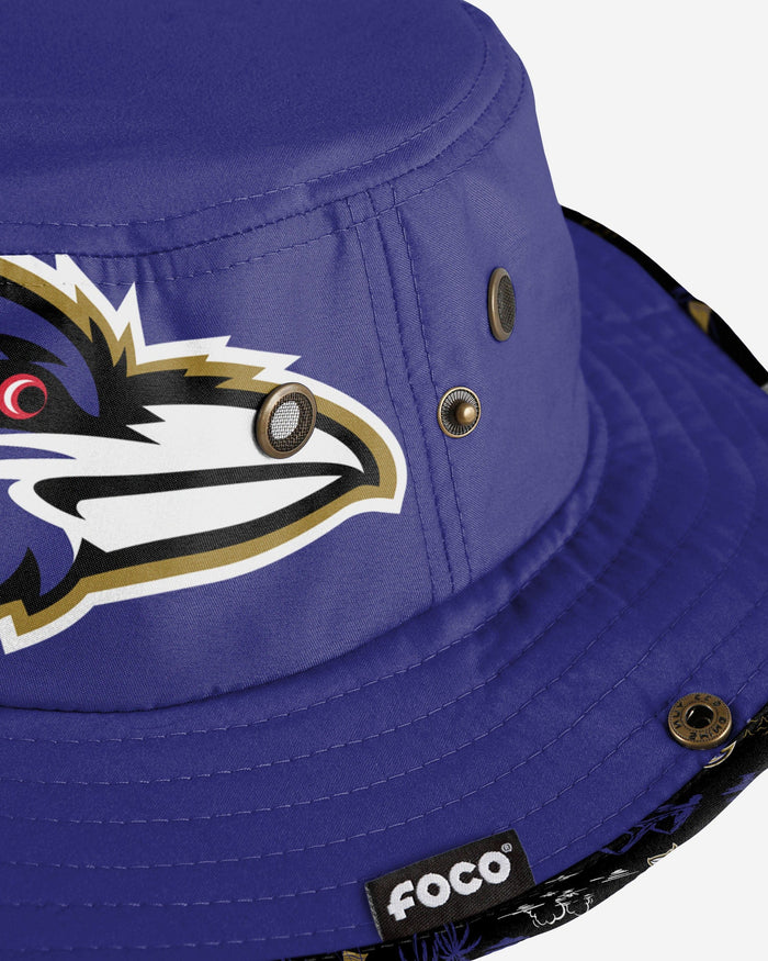 Baltimore Ravens Cropped Big Logo Hybrid Boonie Hat FOCO - FOCO.com