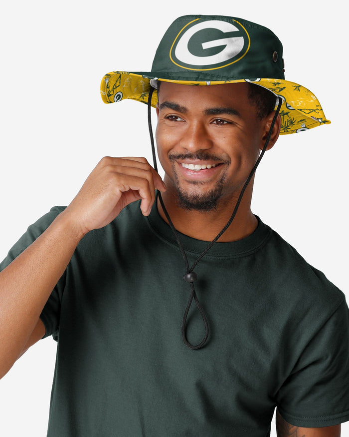 Green Bay Packers Cropped Big Logo Hybrid Boonie Hat FOCO - FOCO.com