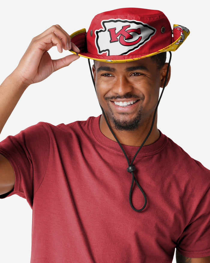 Kansas City Chiefs Cropped Big Logo Hybrid Boonie Hat FOCO - FOCO.com