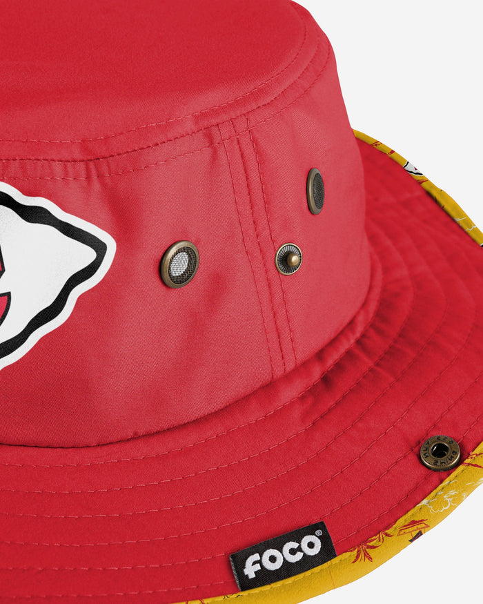 Kansas City Chiefs Cropped Big Logo Hybrid Boonie Hat FOCO - FOCO.com