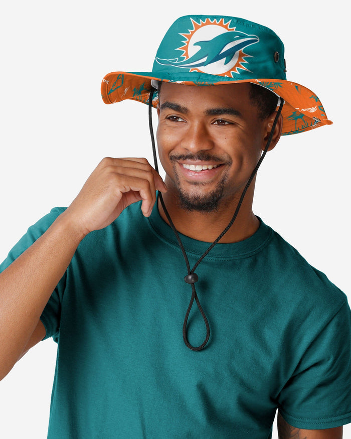 Miami Dolphins Cropped Big Logo Hybrid Boonie Hat FOCO - FOCO.com