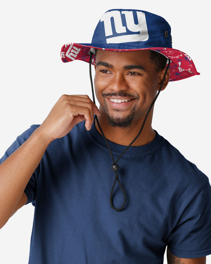 New York Giants Cropped Big Logo Hybrid Boonie Hat FOCO - FOCO.com